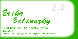 erika belinszky business card